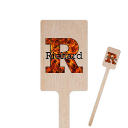 Fire 6.25" Rectangle Wooden Stir Sticks - Double Sided (Personalized)