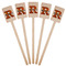 Fire Wooden 6.25" Stir Stick - Rectangular - Fan View