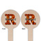 Fire Wooden 6" Food Pick - Round - Double Sided - Front & Back