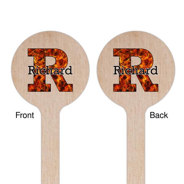 Fire Wooden 6" Stir Stick - Round - Double Sided - Front & Back
