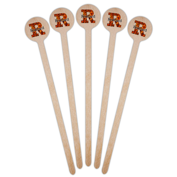 Fire Wooden 7.5" Stir Stick - Round - Fan View