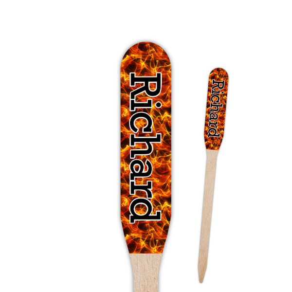 Custom Fire Paddle Wooden Food Picks (Personalized)