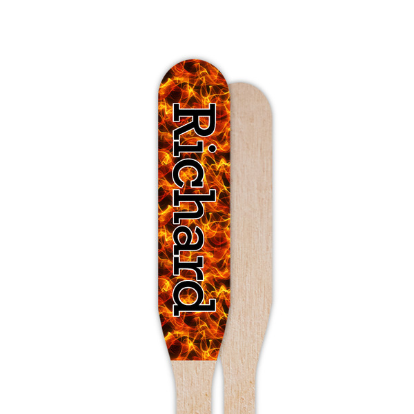 Fire Wooden Food Pick - Paddle - Single Sided - Front & Back