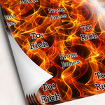 Fire Wrapping Paper Sheets (Personalized)