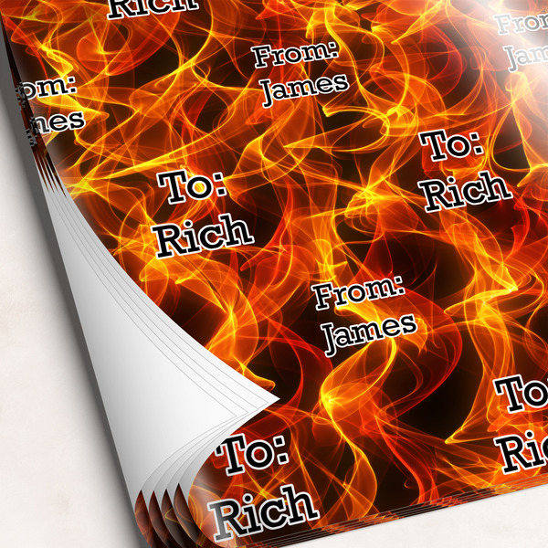 Custom Fire Wrapping Paper Sheets - Single-Sided - 20" x 28" (Personalized)