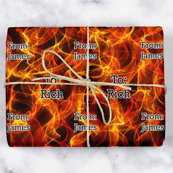 Custom Fire Wrapping Paper (Personalized)