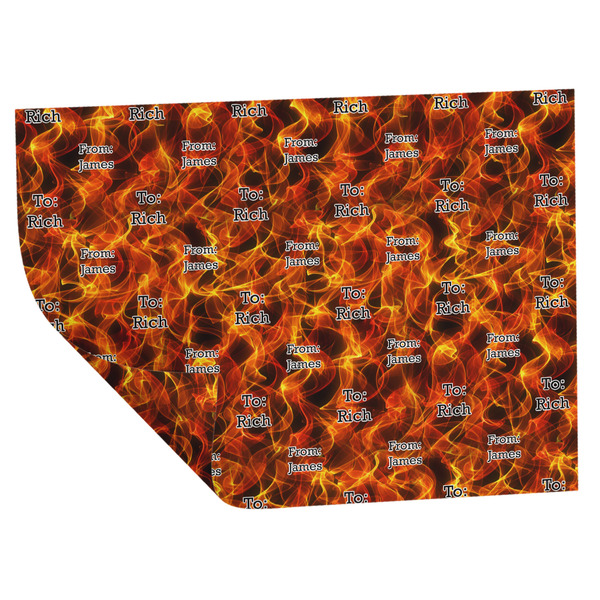 Fire Wrapping Paper Sheet - Double Sided - Folded