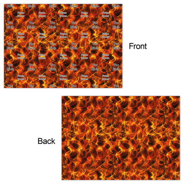 Fire Wrapping Paper Sheet - Double Sided - Front & Back