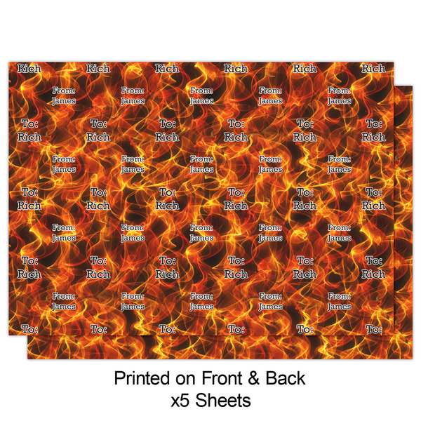 Fire Wrapping Paper Sheet - Double Sided - Front