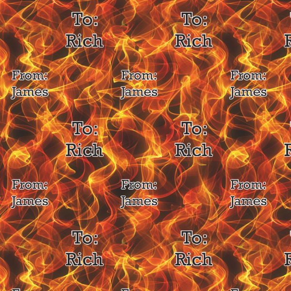 Fire Wrapping Paper Square