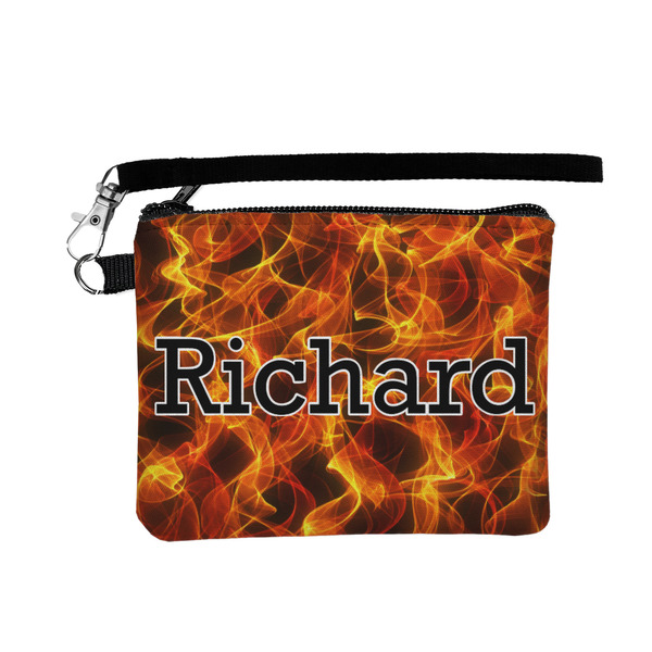Custom Fire Wristlet ID Case w/ Name or Text