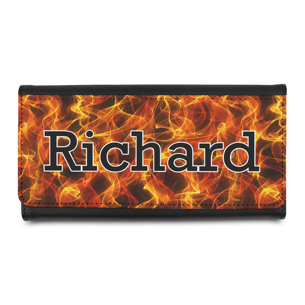 Custom Fire Leatherette Ladies Wallet (Personalized)