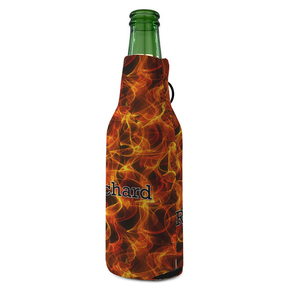 Fire Zipper Bottle Cooler - ANGLE (bottle)