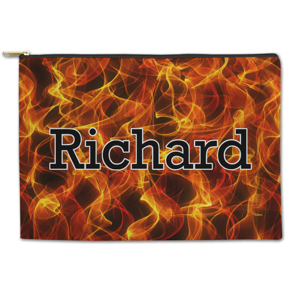 Custom Fire Zipper Pouch (Personalized)