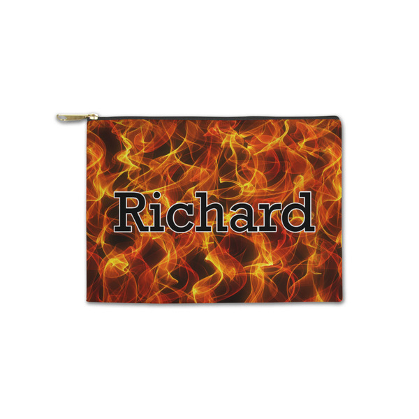 Custom Fire Zipper Pouch - Small - 8.5"x6" (Personalized)