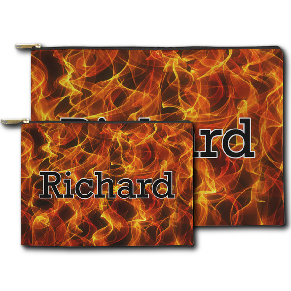 Fire Zippered Pouches - Size Comparison