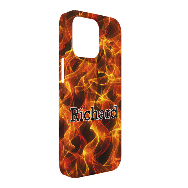 Custom Fire iPhone Case - Plastic - iPhone 13 Pro Max (Personalized)