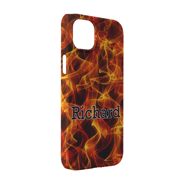 Custom Fire iPhone Case - Plastic - iPhone 14 Pro (Personalized)