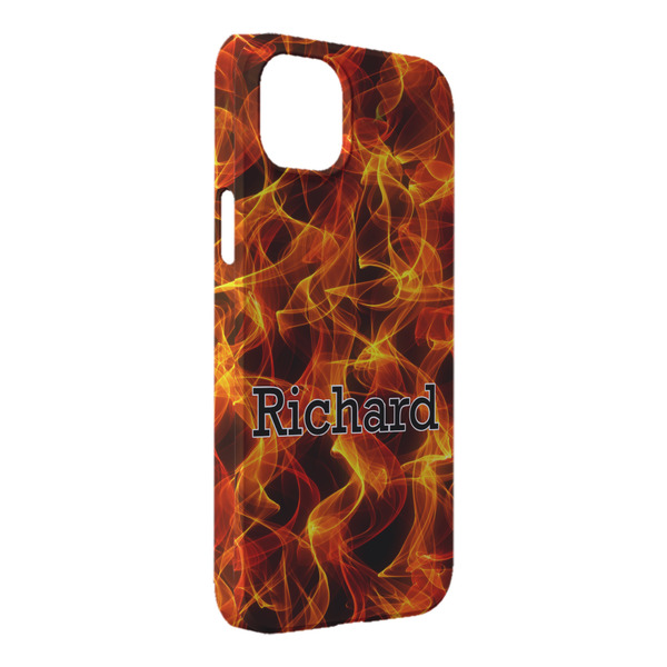 Custom Fire iPhone Case - Plastic - iPhone 14 Pro Max (Personalized)