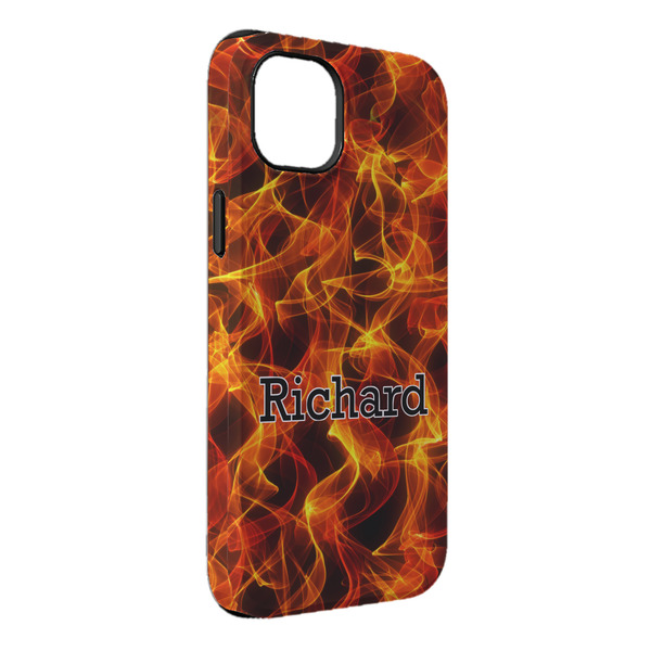 Custom Fire iPhone Case - Rubber Lined - iPhone 14 Pro Max (Personalized)