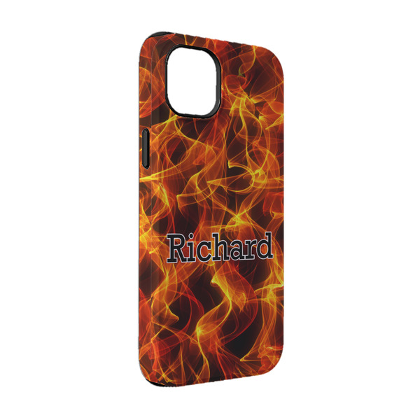 Custom Fire iPhone Case - Rubber Lined - iPhone 14 (Personalized)