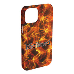 Fire iPhone Case - Plastic - iPhone 15 Plus (Personalized)