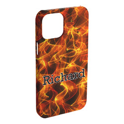 Fire iPhone Case - Plastic - iPhone 15 Pro Max (Personalized)