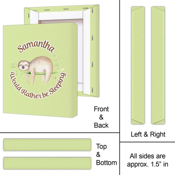 Sloth 11x14 - Canvas Print - Approval