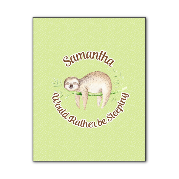 Custom Sloth Wood Print - 11x14 (Personalized)