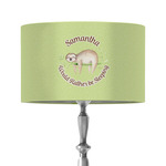 Sloth 12" Drum Lamp Shade - Fabric (Personalized)