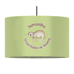 Sloth 12" Drum Pendant Lamp - Fabric (Personalized)