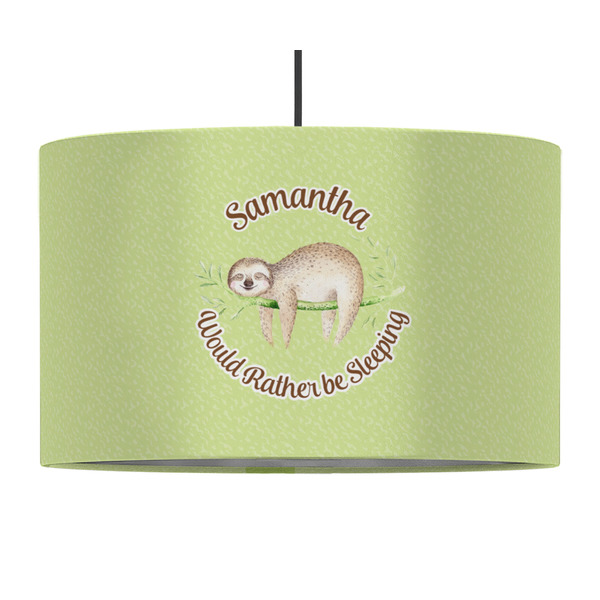 Custom Sloth 12" Drum Pendant Lamp - Fabric (Personalized)