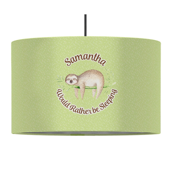 Sloth 12" Drum Lampshade - PENDANT (Fabric)