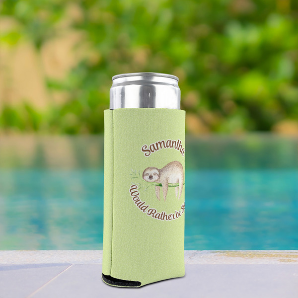 Sloth Can Cooler - Tall 12oz - In Context