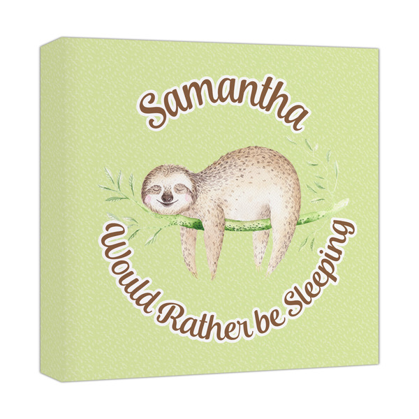 Custom Sloth Canvas Print - 12x12 (Personalized)