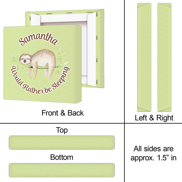 Sloth 12x12 - Canvas Print - Approval