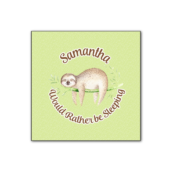 Custom Sloth Wood Print - 12x12 (Personalized)