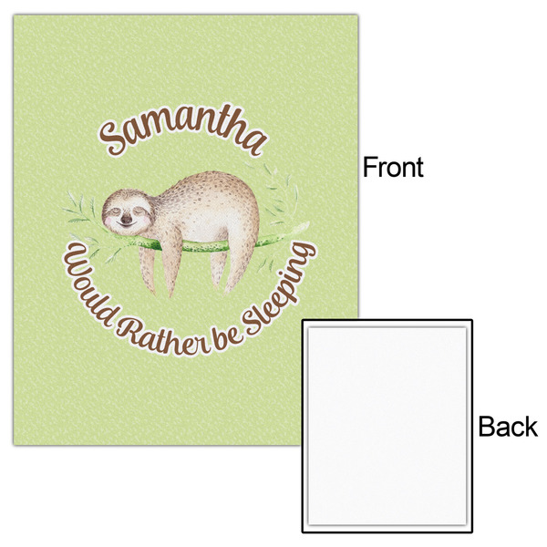Sloth 16x20 - Matte Poster - Front & Back