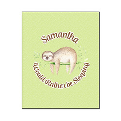 Sloth Wood Print - 16x20 (Personalized)