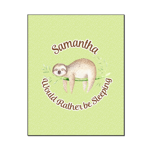 Custom Sloth Wood Print - 16x20 (Personalized)