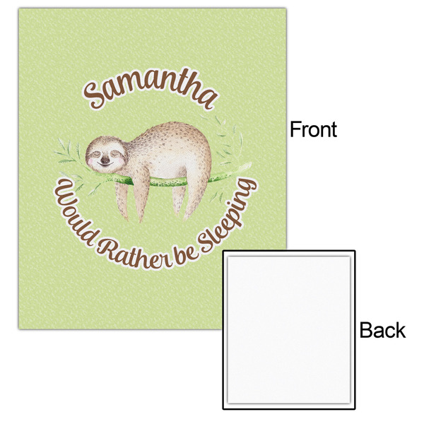 Sloth 20x24 - Matte Poster - Front & Back