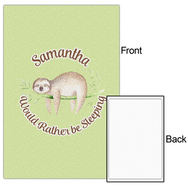 Sloth 20x30 - Matte Poster - Front & Back