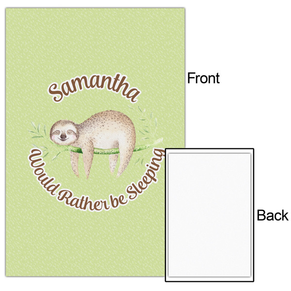 Sloth 24x36 - Matte Poster - Front & Back