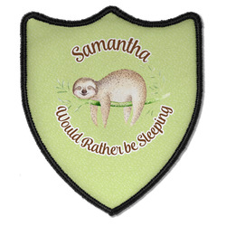 Sloth Iron On Shield Patch B w/ Name or Text