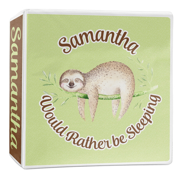 Custom Sloth 3-Ring Binder - 2 inch (Personalized)