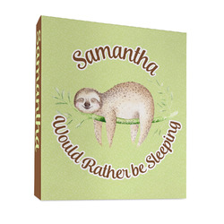 Sloth 3 Ring Binder - Full Wrap - 1" (Personalized)