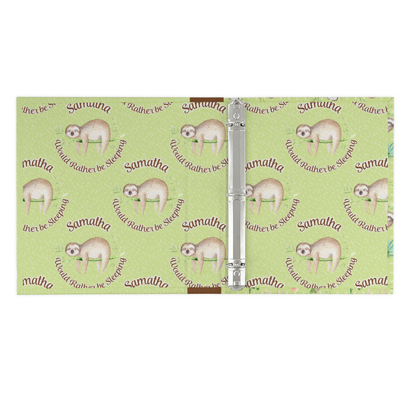 Sloth 3 Ring Binders - Full Wrap - 1" - OPEN INSIDE
