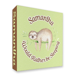Sloth 3 Ring Binder - Full Wrap - 2" (Personalized)