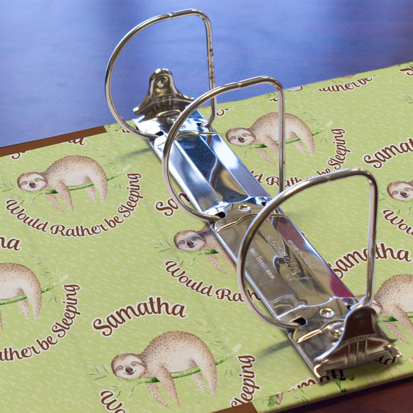 Sloth 3 Ring Binders - Full Wrap - 3" - DETAIL
