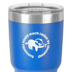 Sloth 30 oz Stainless Steel Tumbler - Royal Blue - Double-Sided (Personalized)
